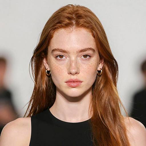 Portrait of a Freckled Young Woman