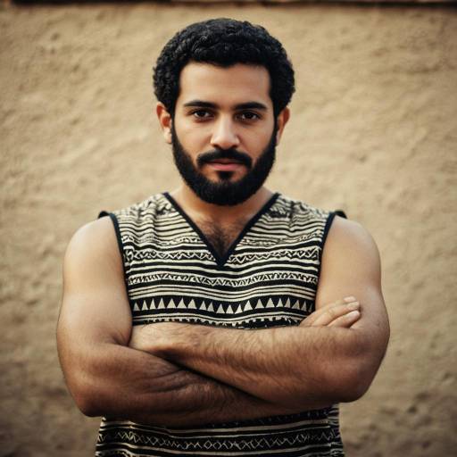 Male Model in Egyptian Dress Parody