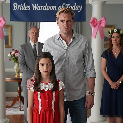 Emotional Family Moment in Wedding Setting