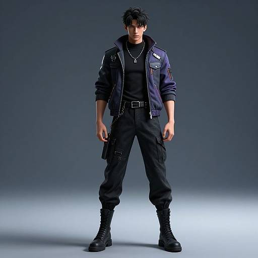 Futuristic Male Cyberpunk Character