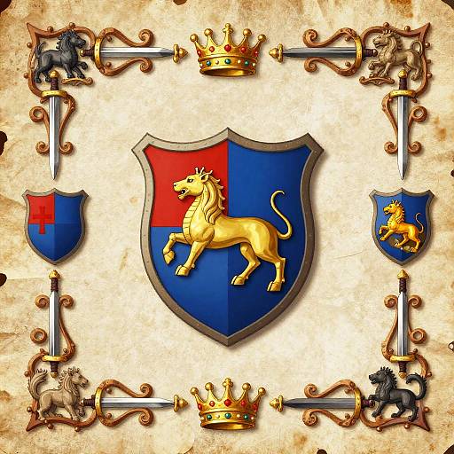 Customizable Medieval House Crest Generator