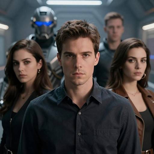 Futuristic Group Portrait in Sci-Fi Setting