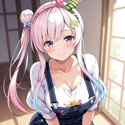 Illustration of Airani iofifteen (1st costume), hololive in the style of Rasahan