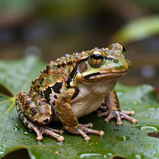 Realistic Frog Wildlife Illustration