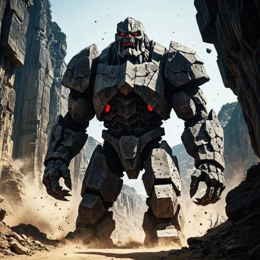 Eerie Stone Golem in Forgotten Canyon