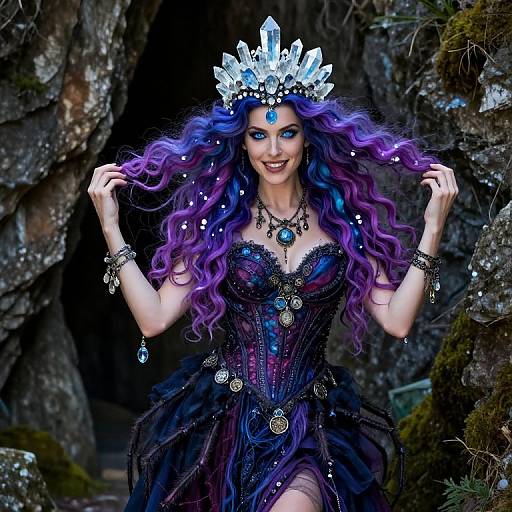 Enigmatic Witch Fridha Full-Body Portrait