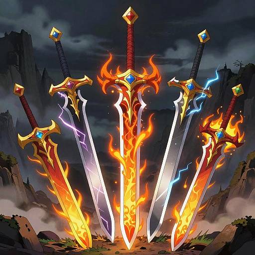 Mythical Creature-Inspired Anime Weapons