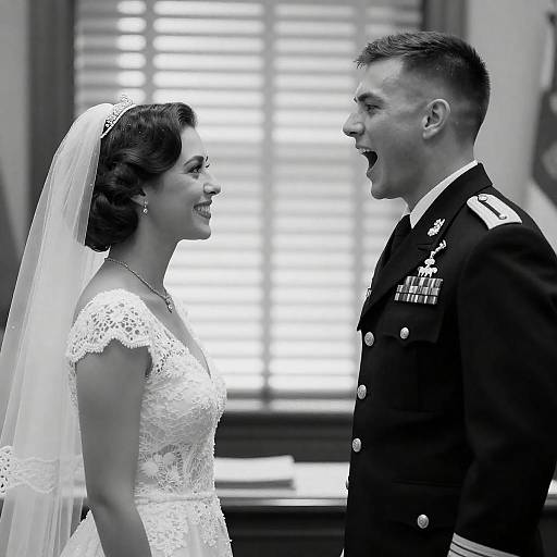 Emotional Wedding Moment in Black and White