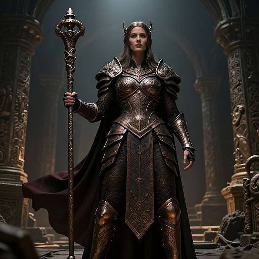 Epic Priestess Armor in Ancient Ruins