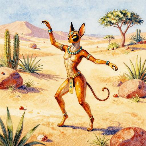 Dancing Amber Sphinx in Oasis