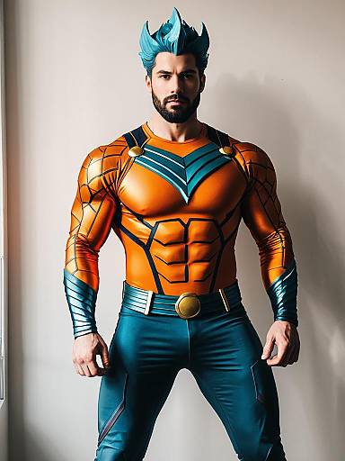 Man in Triton Marvel Comics Cosplay Costume