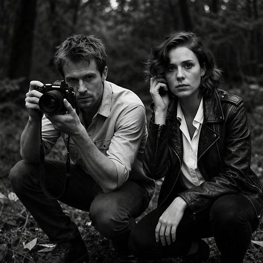 Candid Black-and-White Forest Photography