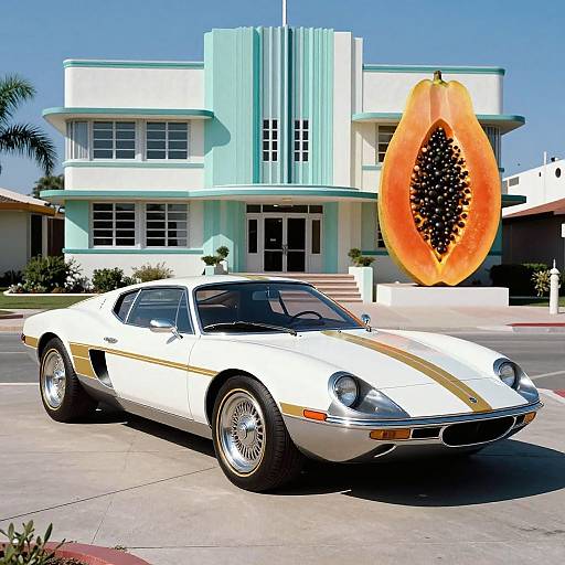 Futuristic Avocado Steel Car Concept