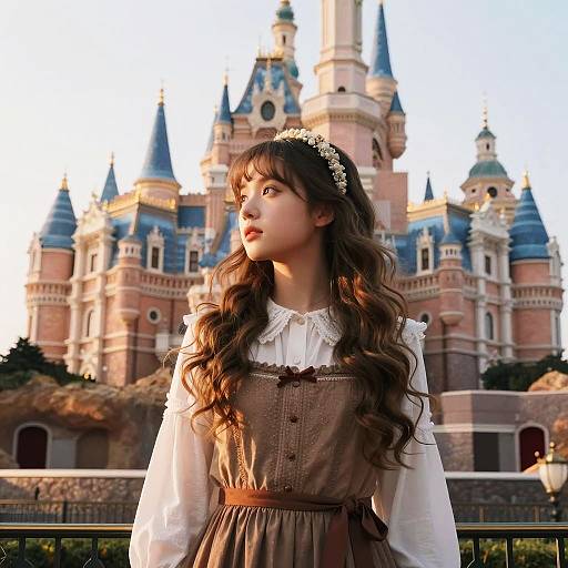 Sunset Castle Vintage Fairytale Portrait