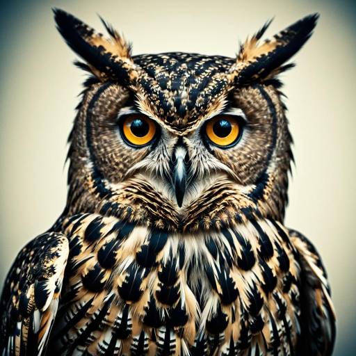 Close-up of a Eurasian Eagle-Owl Close-up of a Eurasian Eagle-Owl