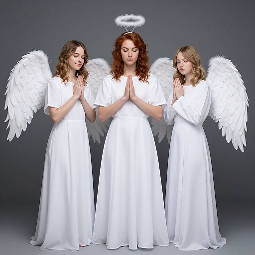 Trio Angel Costume with Halo