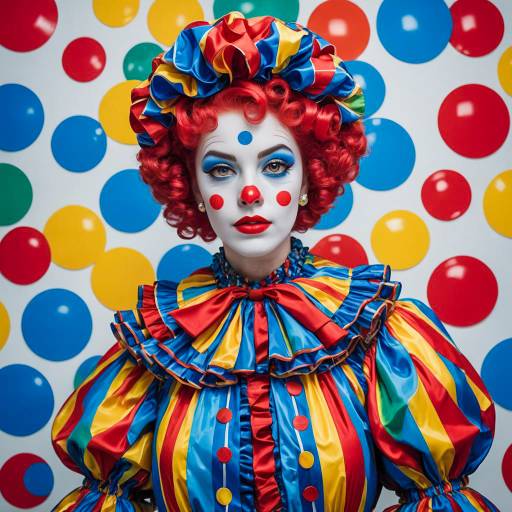 Playful Proportionate Clown in Colorful Attire