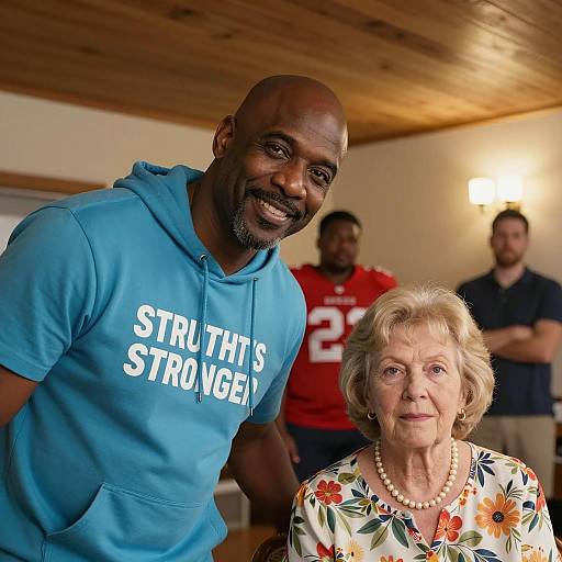 Smiling Friends in a Cozy Room