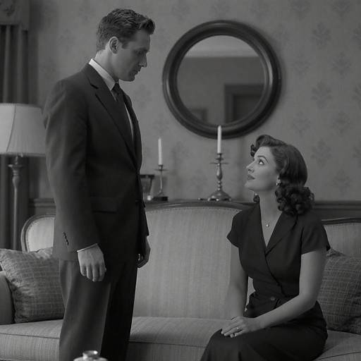 Vintage Black and White Couple Portrait