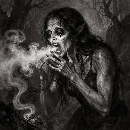 Haunting Nether Banshee in Monochrome