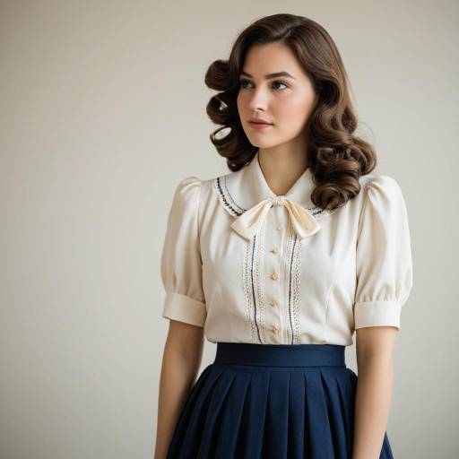 Woman in Vintage 1940s Style Outfit