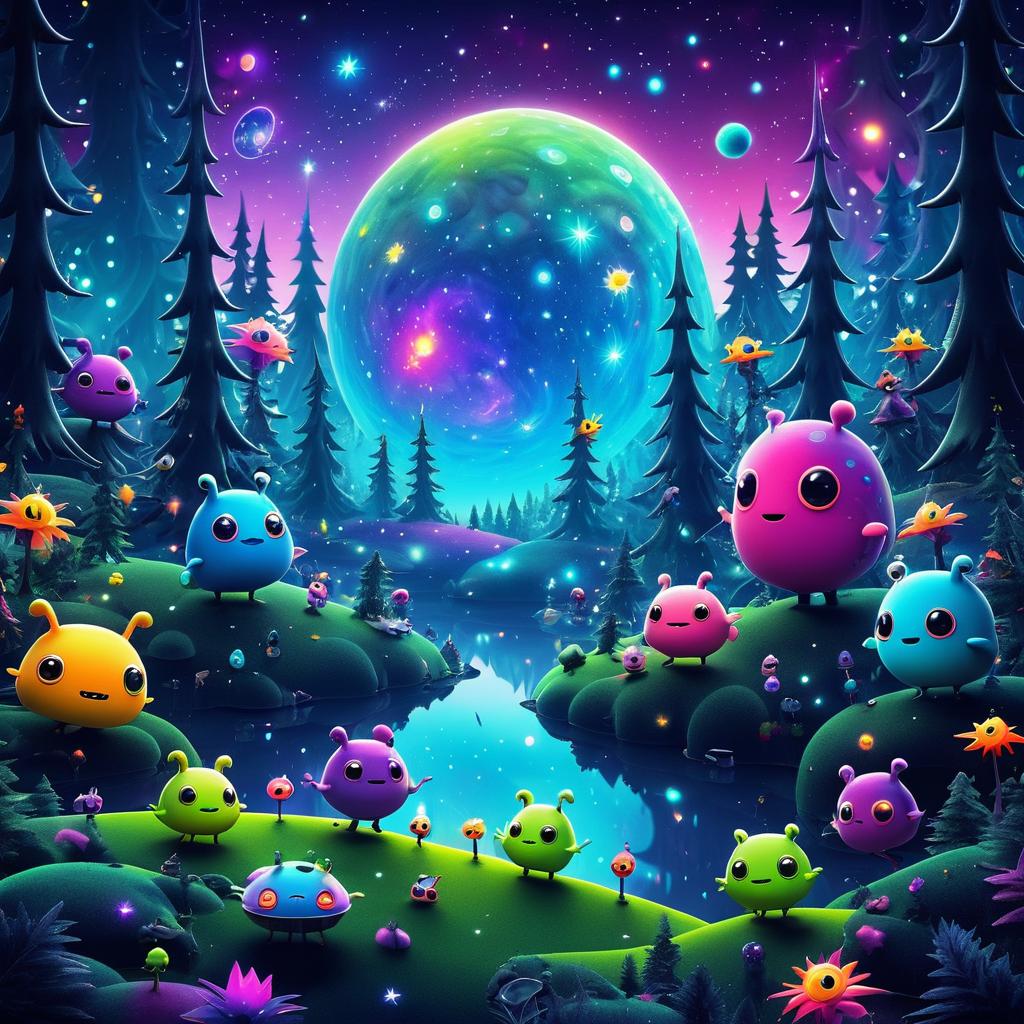 Kawaii Monsters in a Cosmic Wonderland