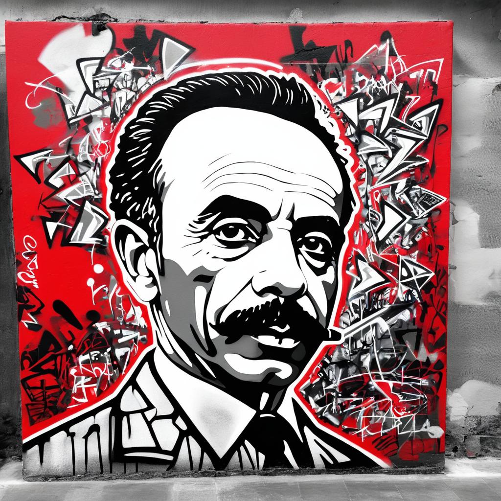 Monochrome Graffiti Tribute to José Martí