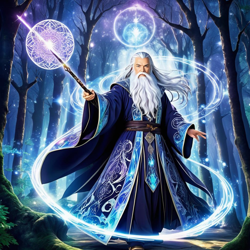 Elderly Wizard's Epic Magical Duel