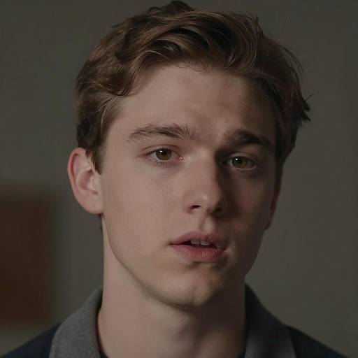 Close-Up Portrait of a Young Man