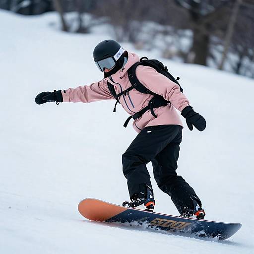 Dynamic Snowboarder Captured in Action