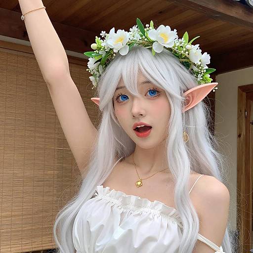 Elf Woman with Flower Crown