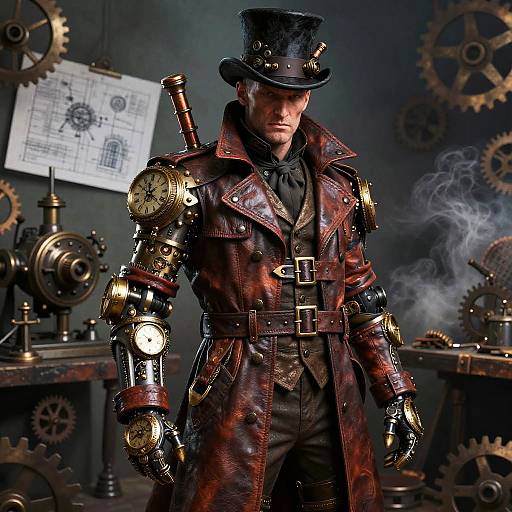Fierce Steampunk Adventurer Art