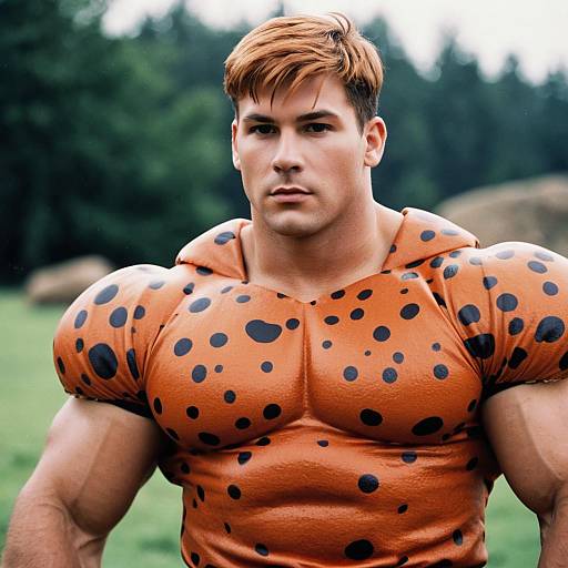 Realistic Fred Flintstone Costume Outdoor Portrait