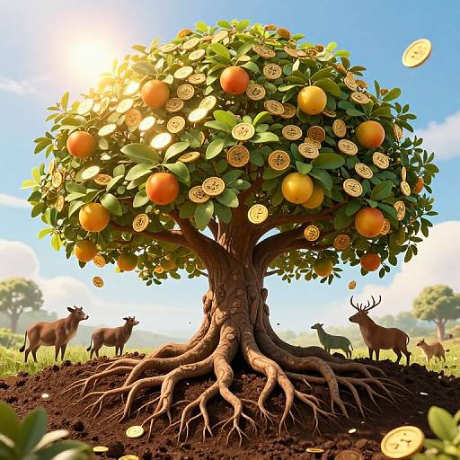 Majestic Tree of Prosperity and Abundance