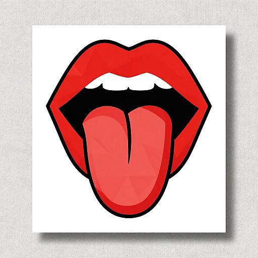 Bold Geometric Pop Art Lips