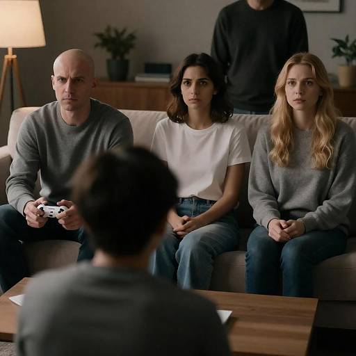 Intense Game Night in Dim Light