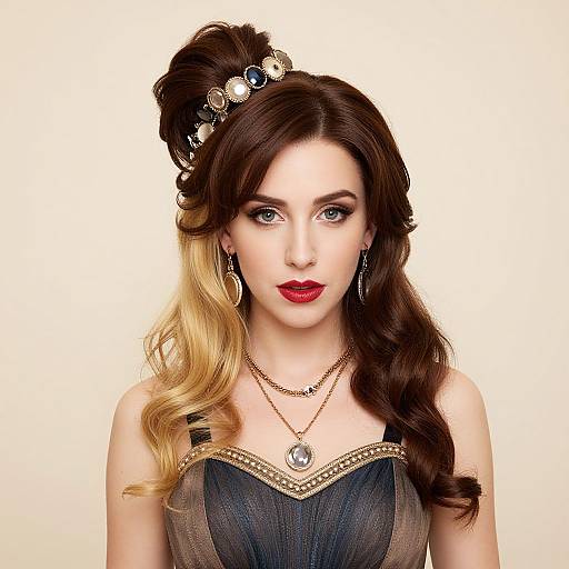 Realistic Girl in Cruella Costume