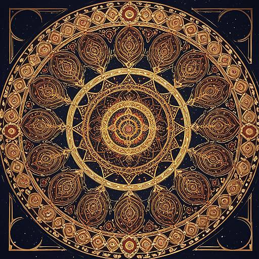 Ultradetailed Zentangle Mandala Artwork