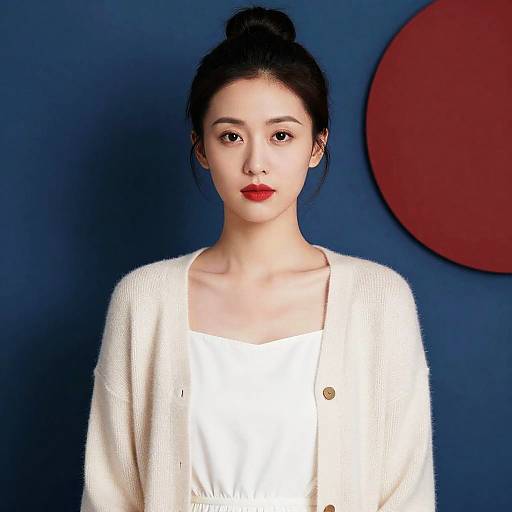 Elegant Portrait of a Woman in White