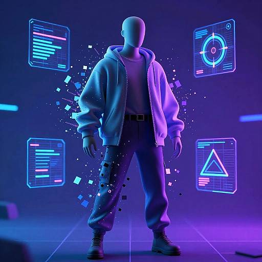 Cyberpunk AI Clothes Removal Art