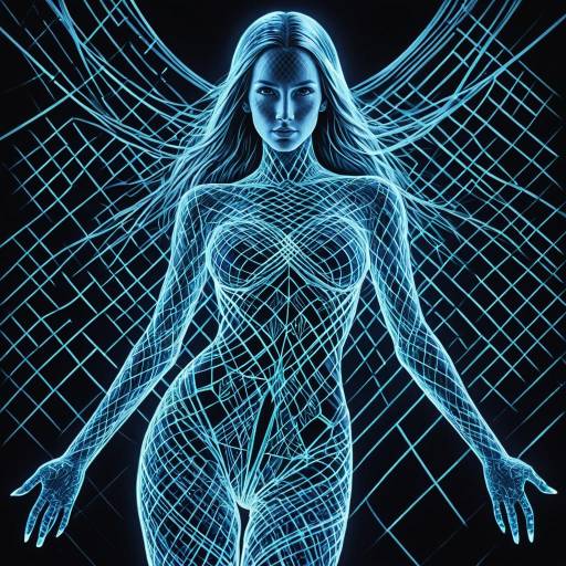 Surreal Woman with Translucent Crystalline Skin