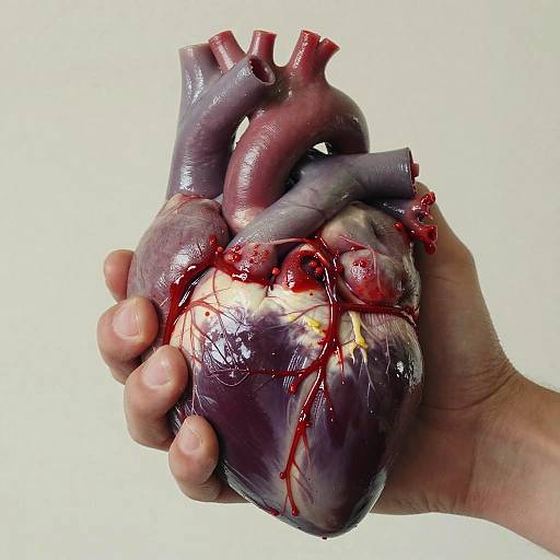 Realistic Hand Squeezing Human Heart