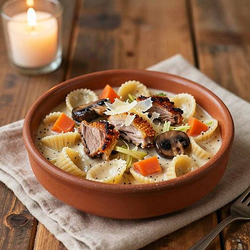 Candlelit Orecchiette with Duck Confit