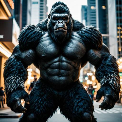 Fierce King Kong Cosplay in Soft Lighting