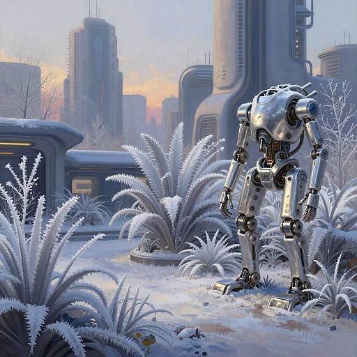 Futuristic Frosted Winter Garden