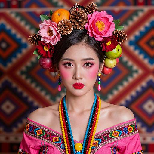 Vibrant Portrait of an Asian Woman