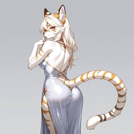 Furry Female in Serene Dance Pose Furry Female in Serene Dance Pose
