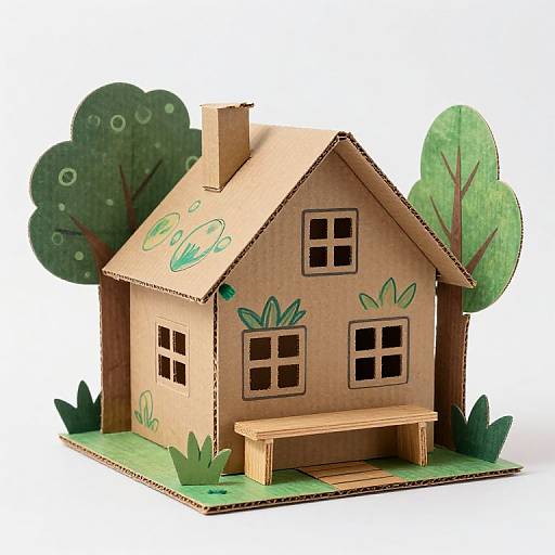 Eco-Friendly Cardboard Woodland Diorama