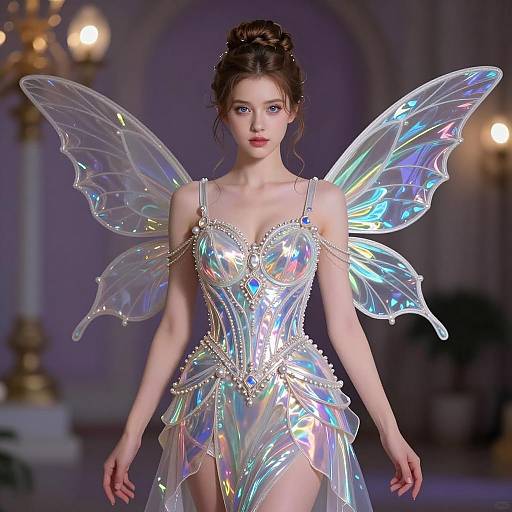 Ethereal Holographic Fairy Dress Concept