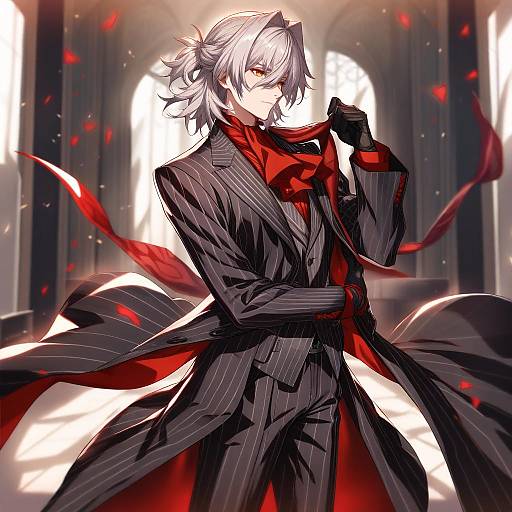 Illustration of Antonio salieri (second ascension) (fate), fate/grand order in the style of Kink (tortoiseshell)